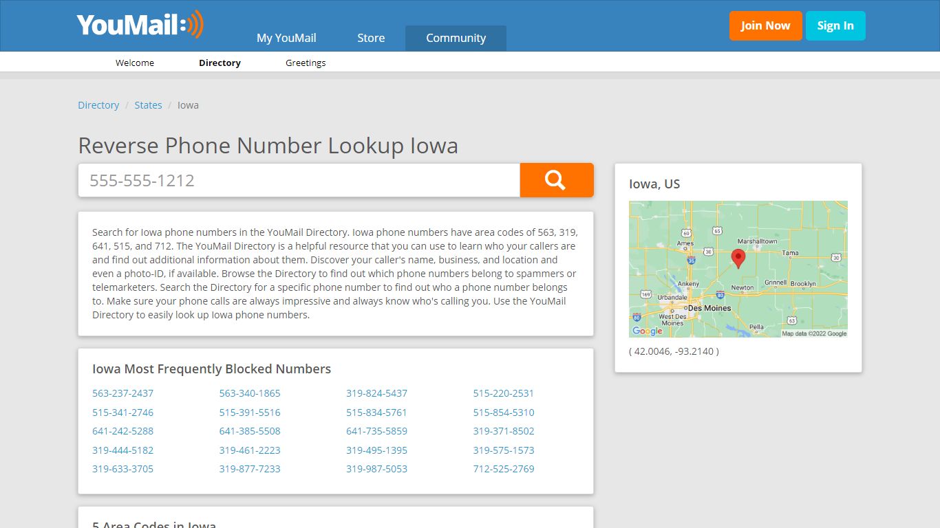 Iowa Phone Numbers - Reverse Phone Number Lookup IA | YouMail